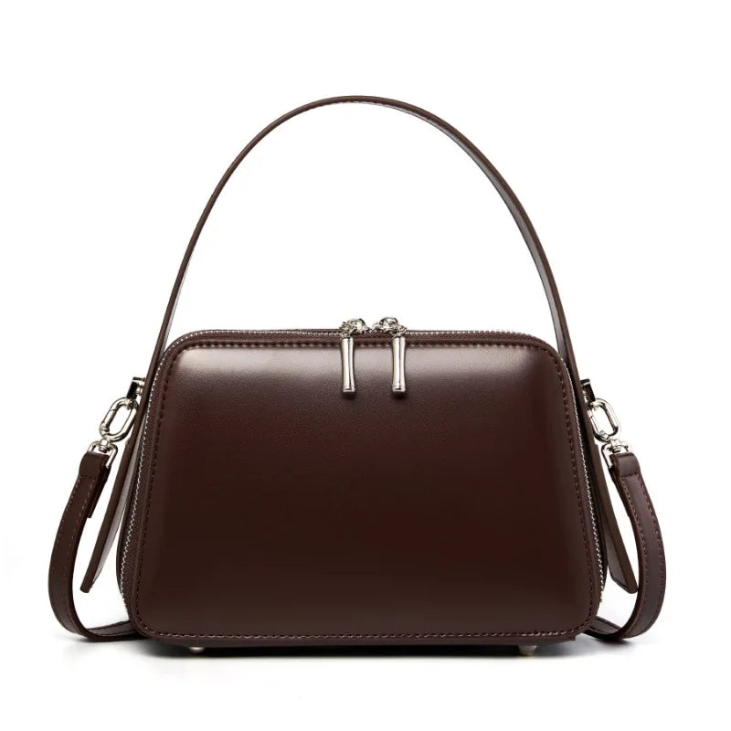 Genuine leather handbags women vintage