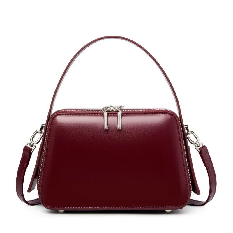 Genuine leather handbags women vintage