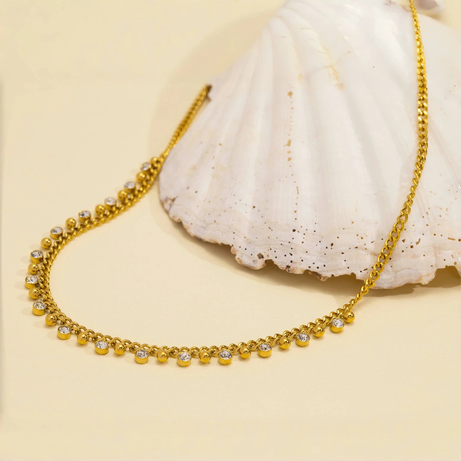 Stainless Steel Lock Chain Necklace for Women