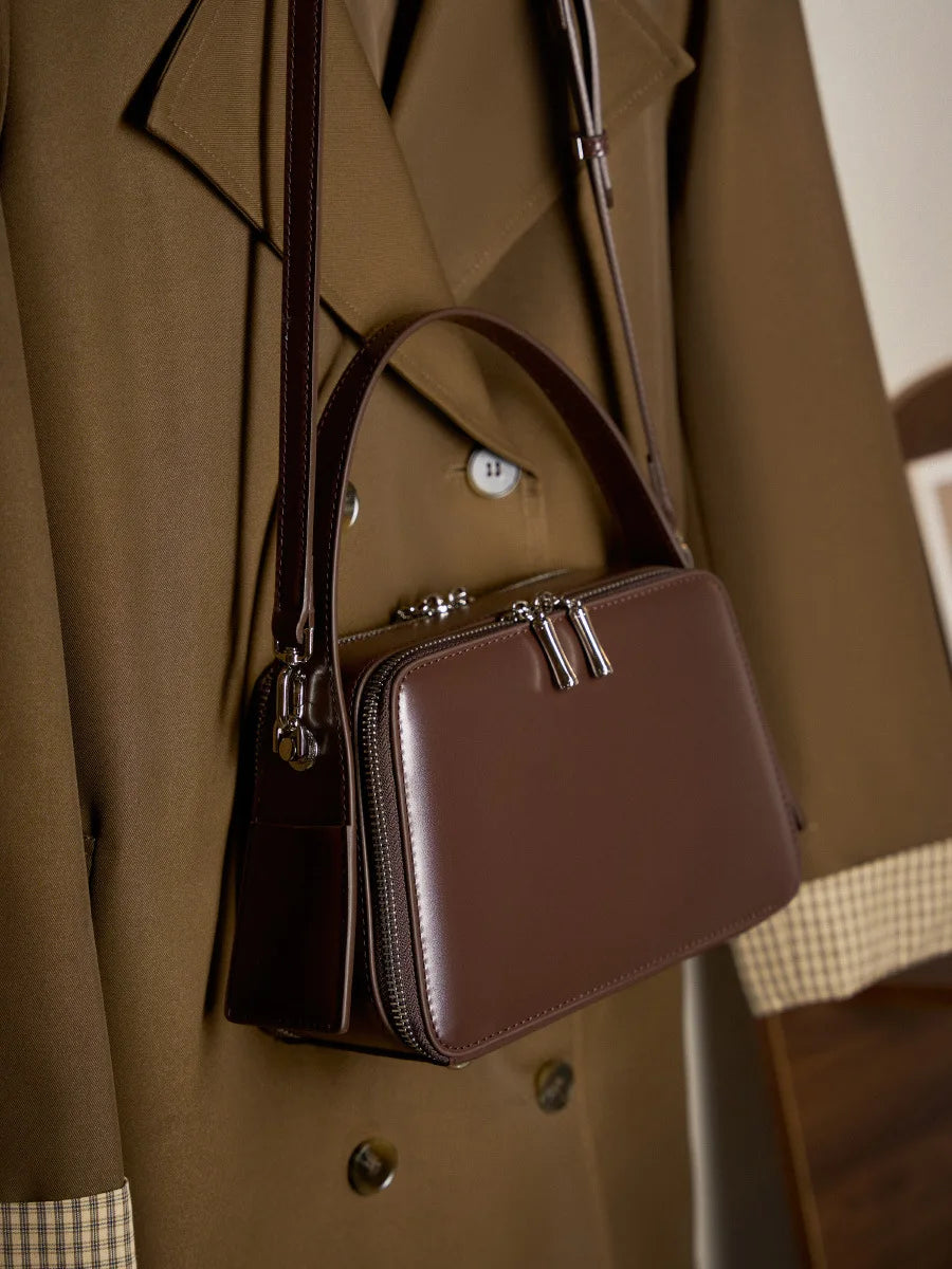 Genuine leather handbags women vintage