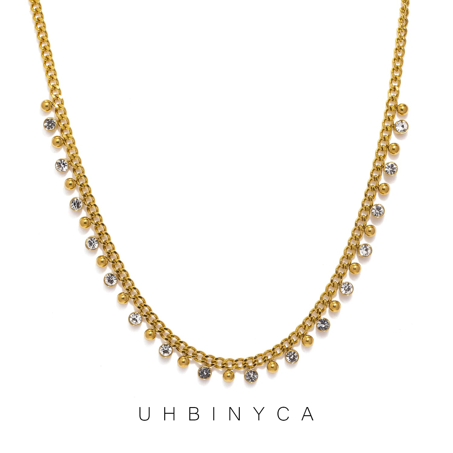 Stainless Steel Lock Chain Necklace for Women