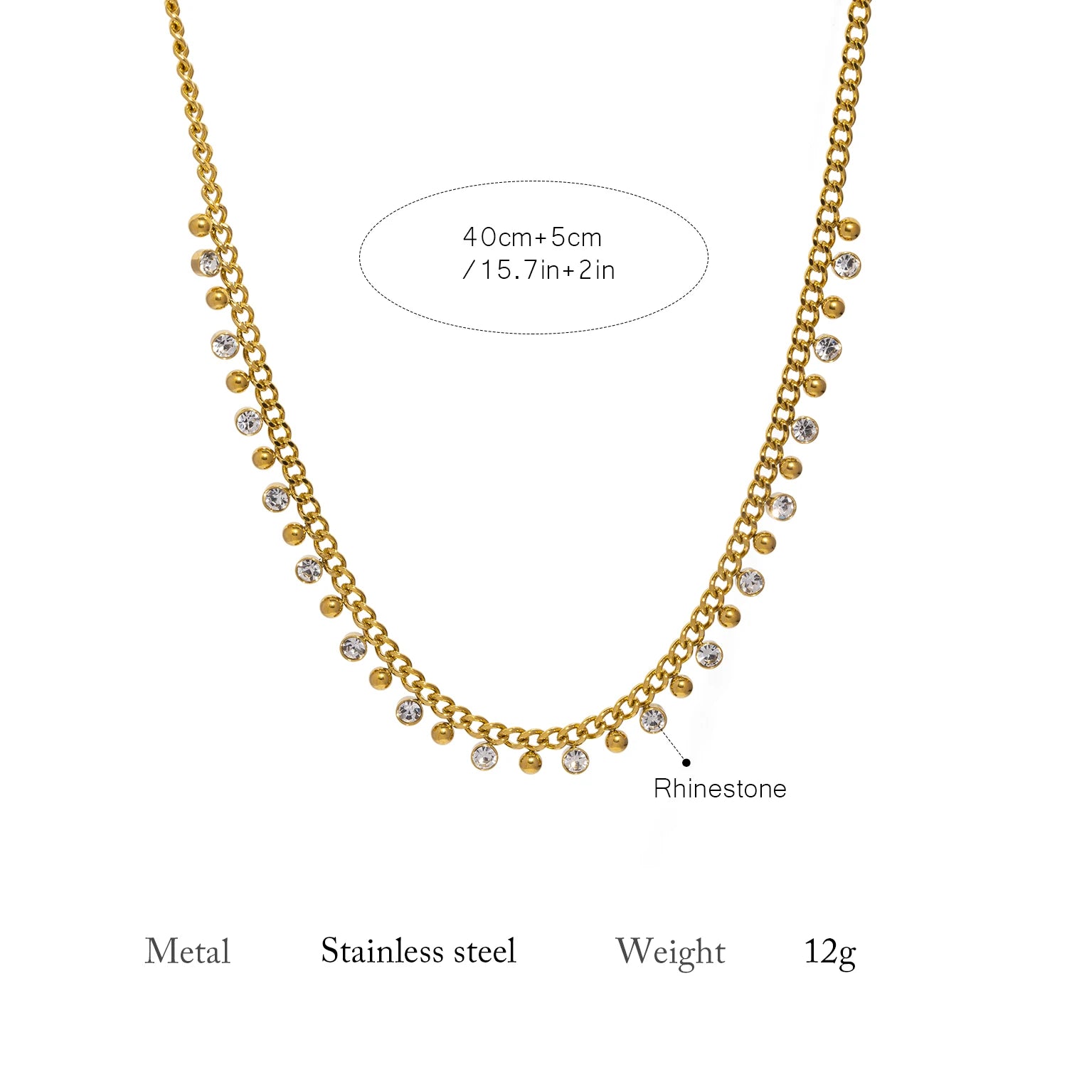 Stainless Steel Lock Chain Necklace for Women