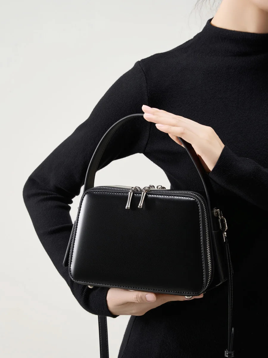 Genuine leather handbags women vintage