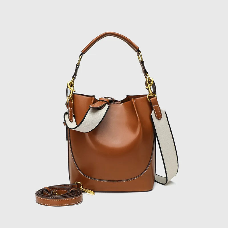 Bucket Bag with Wide Shoulder
